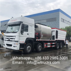 8X4 Sinotruk HOWO 9m3 Bitumen Tank and 14m3 Gravel Tank asphalt distributor truck