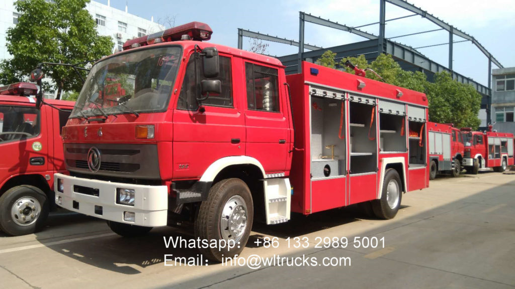 Dongfeng 6000 liter water pump jet fire fighting truck