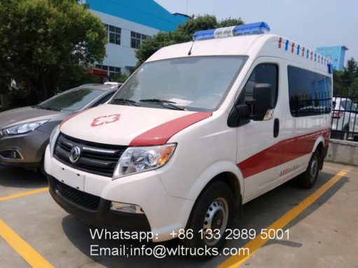 Dongfeng short wheelbase mobile icu hospital ambulance vehicle