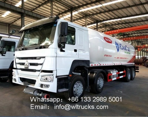 8X4 Sinotruk Howo 35000liter lpg storage tank truck