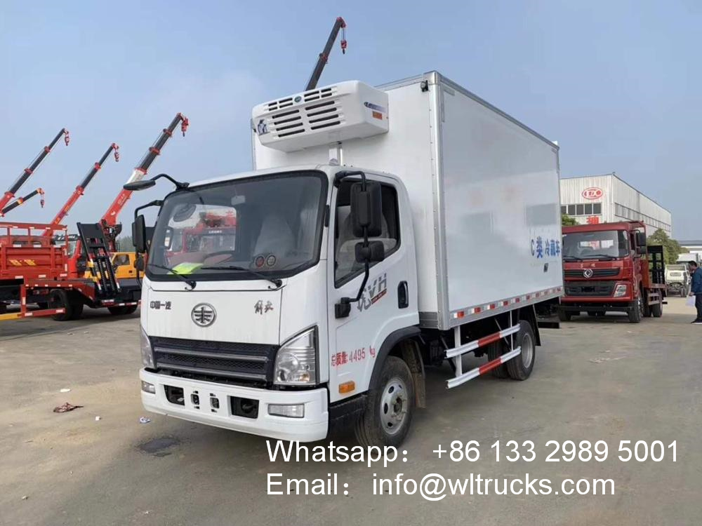 FAW 3 ton refrigerated delivery truck