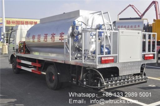 small asphalt distributor truck