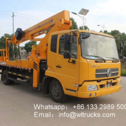 telescopic boom aerial work bucket truck