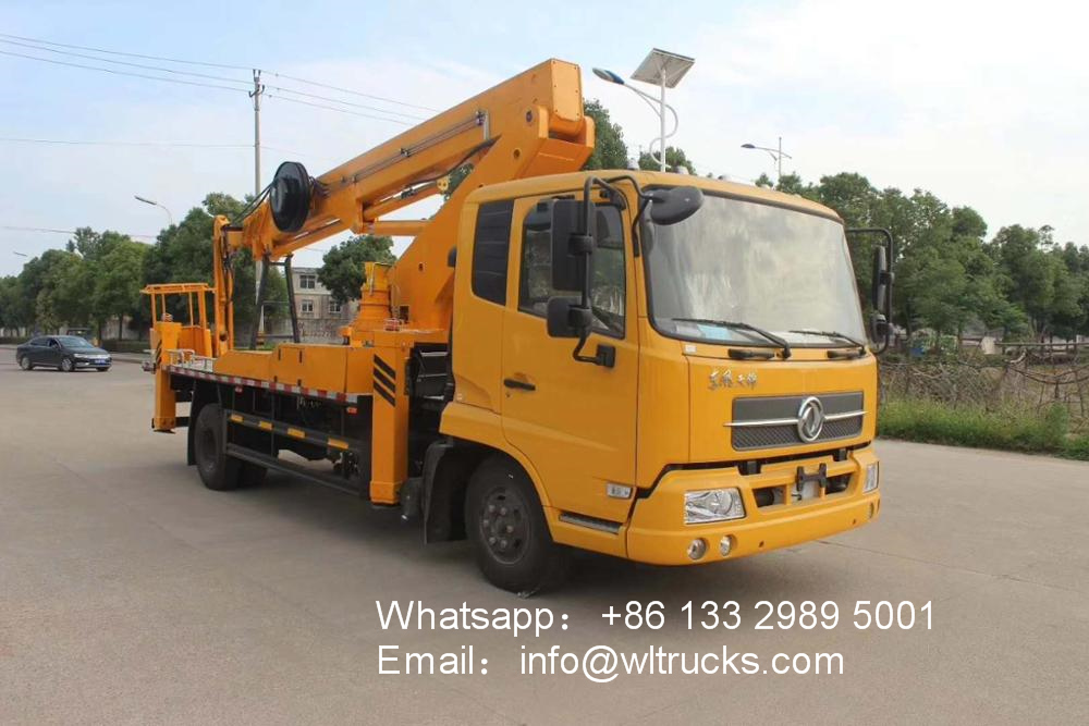 Dongfeng 24m to 32m telescopic boom aerial work bucket truck