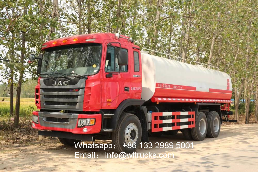 6x4 JAC 20000liters water tanker truck