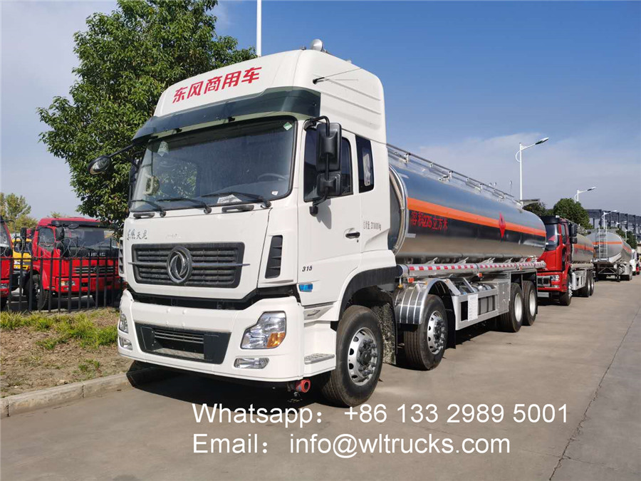 12 wheel 8000gallon Dongfeng Aluminum oil tank truck