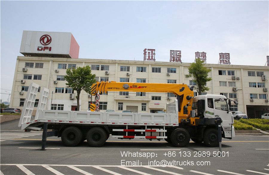 16 ton straight arm truck mounted crane with hydraulic ladder