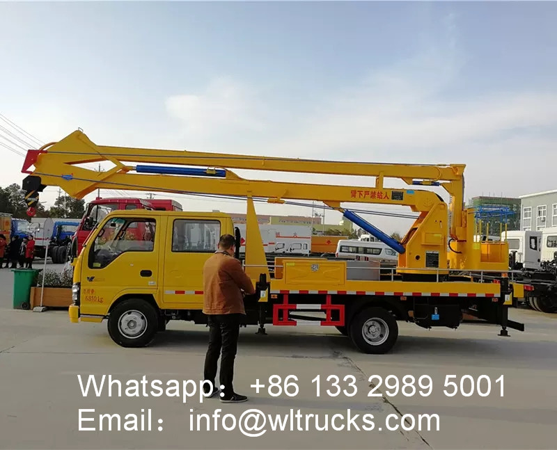 18m folding arm aerial platform truck