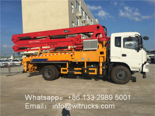 4x2 Dongfeng 26m 31m small mobile concrete boom pump truck