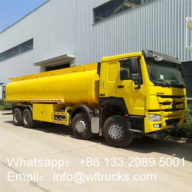 8X4 HOWO 25m3 to 30m3 mobile fresh milk holding tank truck