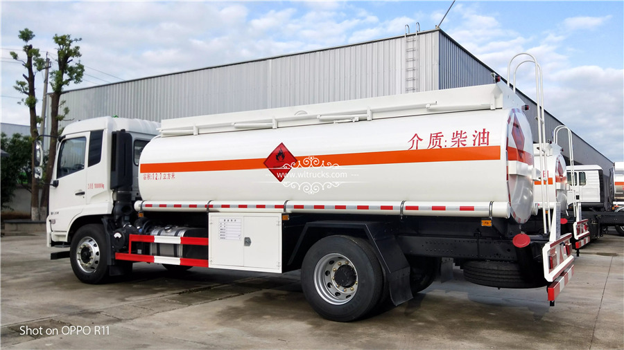 6 wheel Dongfeng 15cbm refuel tank truck