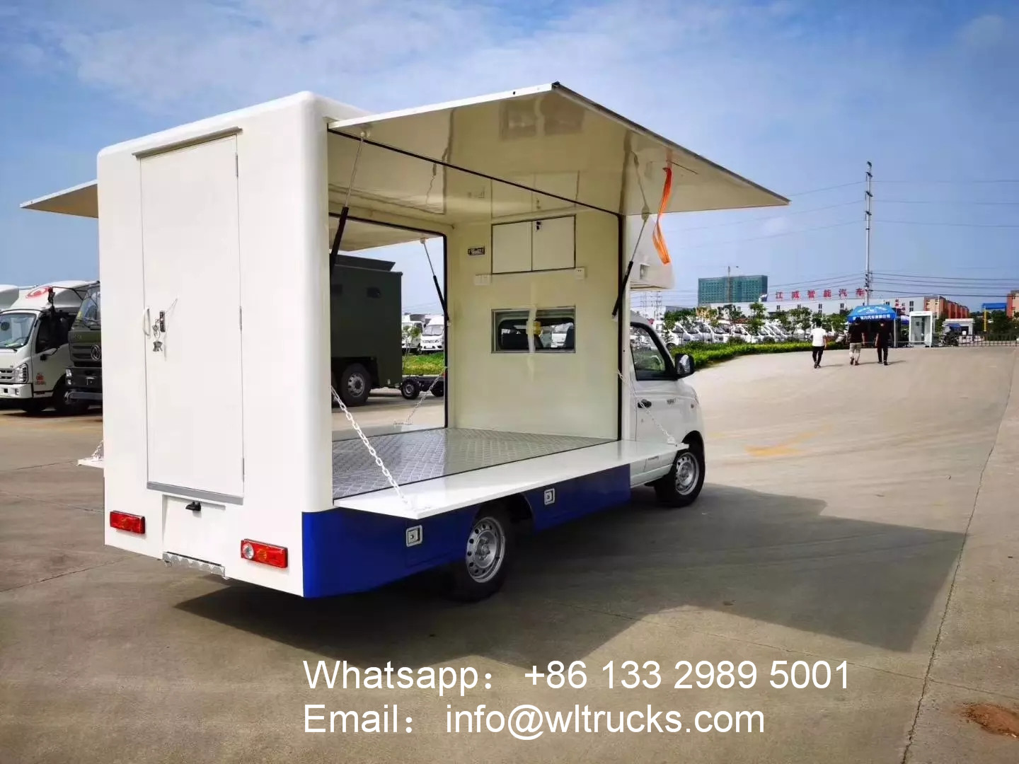 6 wheel mobile fast food car
