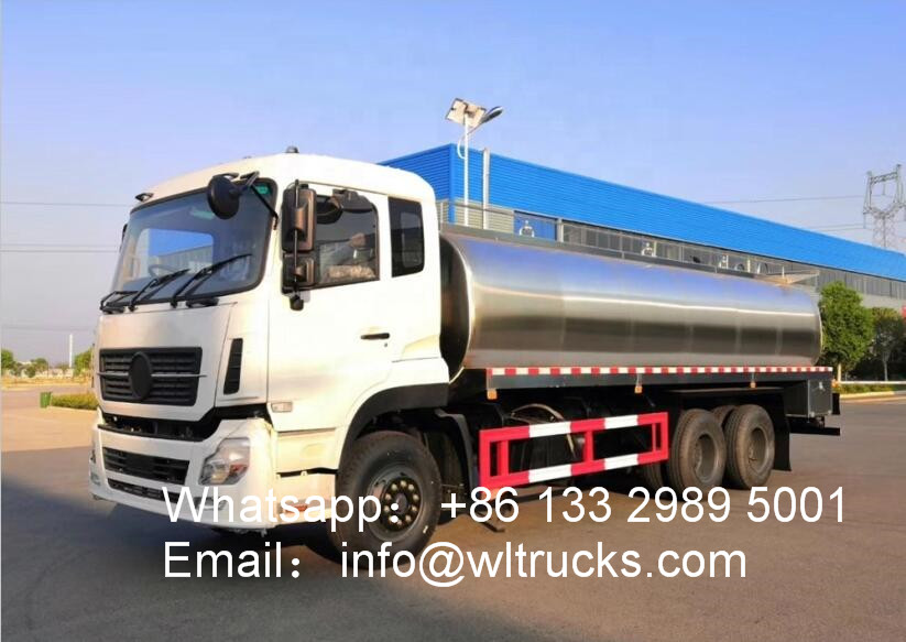 6X4 Dongfeng 20000 liter Stainless Steel milk transport truck