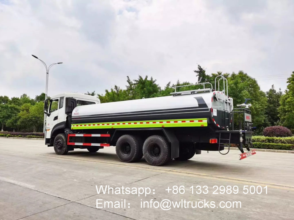 6x4 Dongfeng Tianlong KL 18m3 water tank truck