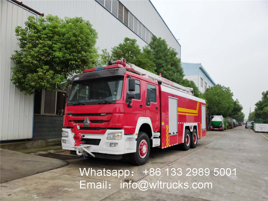 6x4 Howo Elevation jetting fire truck