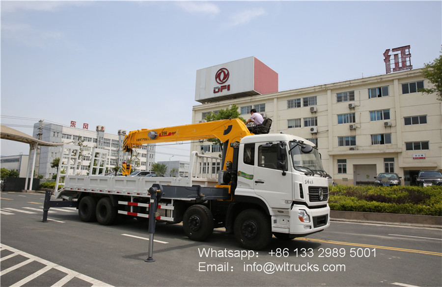 8x4 Dongfeng 16 ton straight arm truck mounted crane