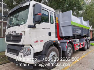 8x4 HOWO hook arm garbage truck