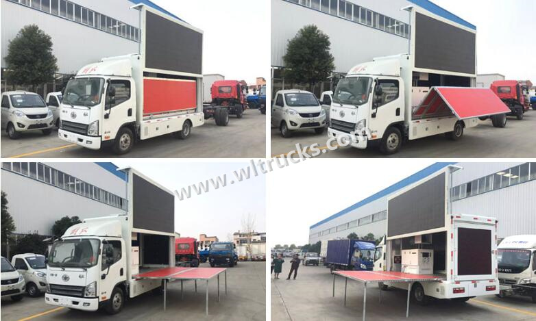 China FAW outdoor led video truck