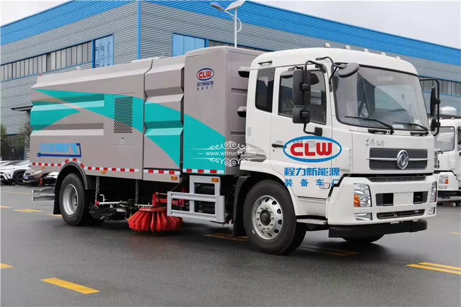 Dongfeng 10 Ton Electric road washing sweeping truck