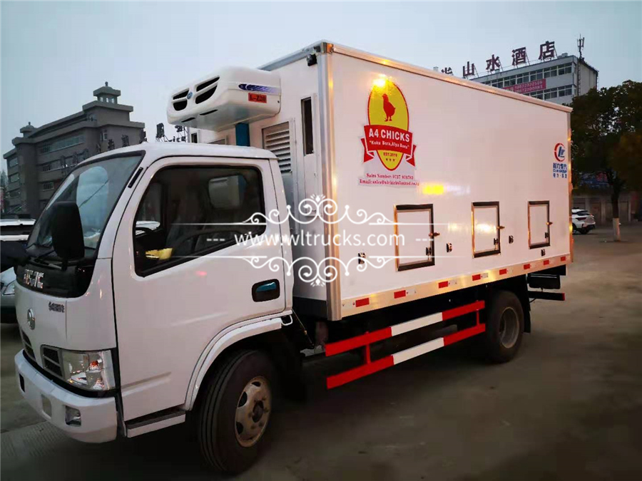 Dongfeng 3 Ton Van Chicks Transported Truck