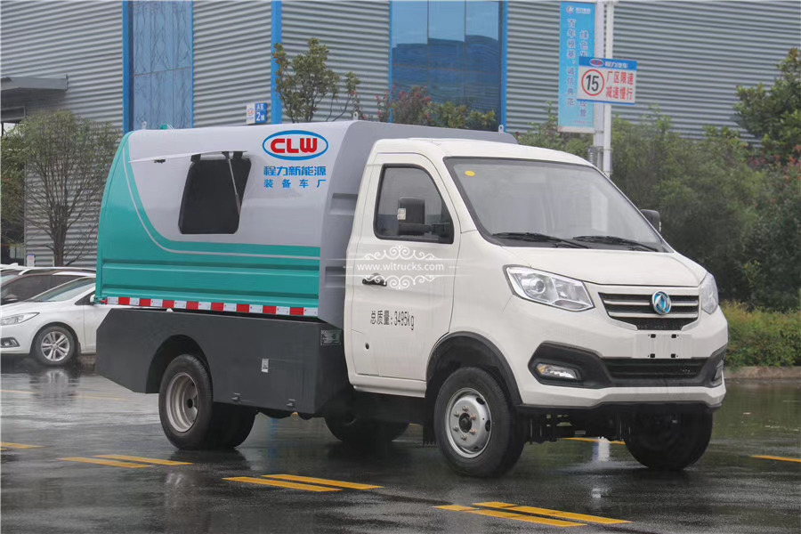 Dongfeng small electric sealed garbage truck