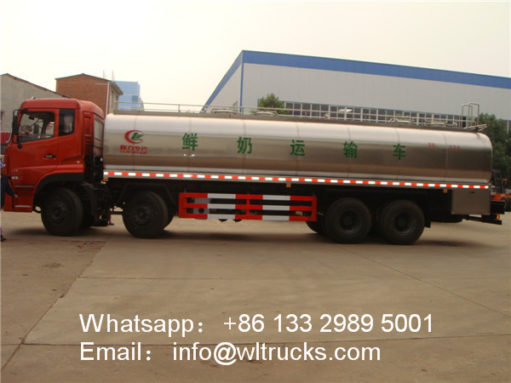 Dongfeng stainless steel milk tank truck