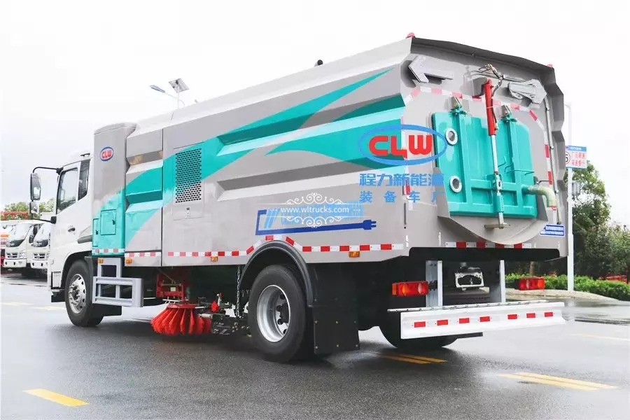 Electric road sweeping truck