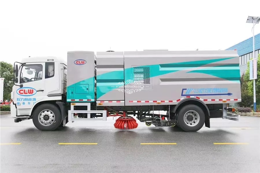 Electric road washing sweeping truck