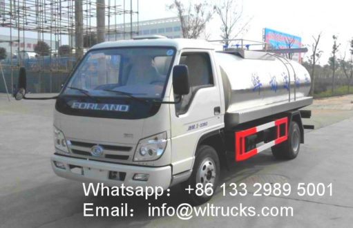 Foton 5000L small milk tanker truck