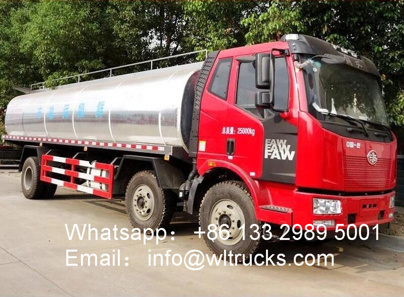 6x2 FAW 20 ton Fresh Milk Tanker Transportation Truck