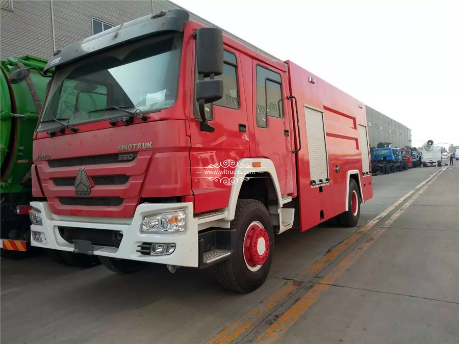 HOWO 10 ton water Foam fire truck