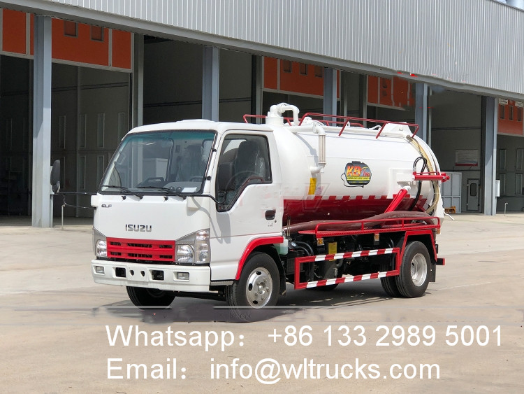 ISUZU 5000 liter sewage suction truck