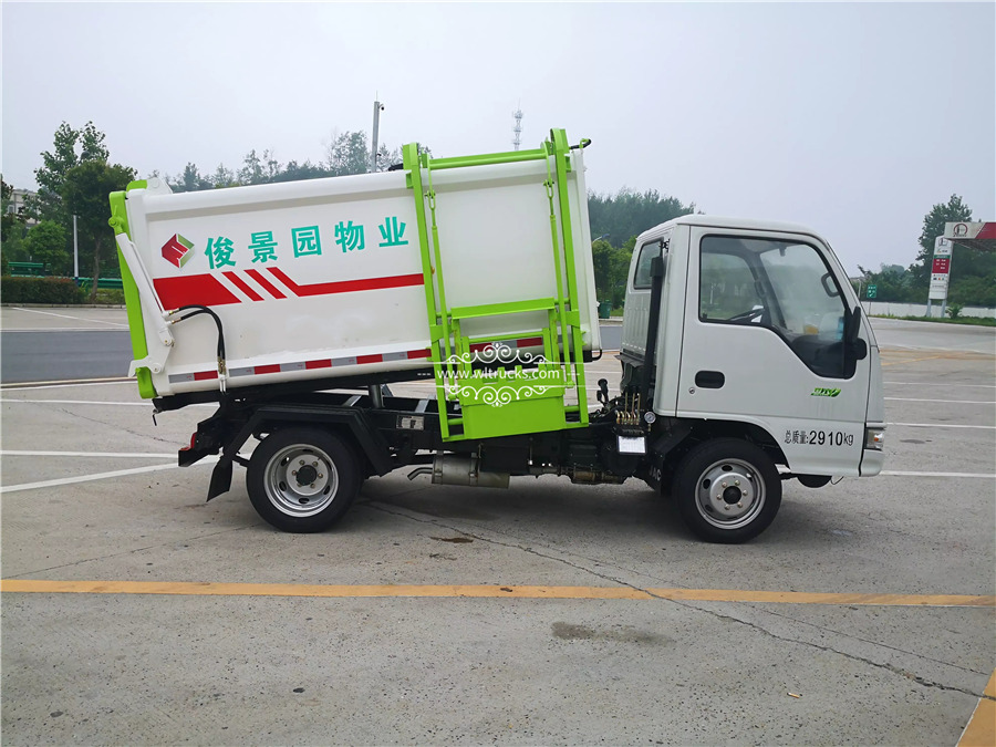 JAC 4m3 hanging bucket garbage truck