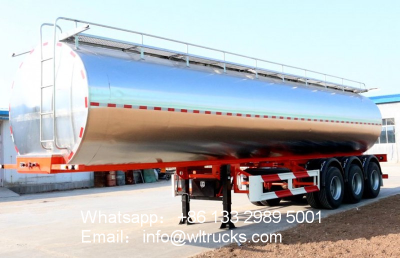 3 axis 45000 liter Stainless Steel Milk Tank Trailer