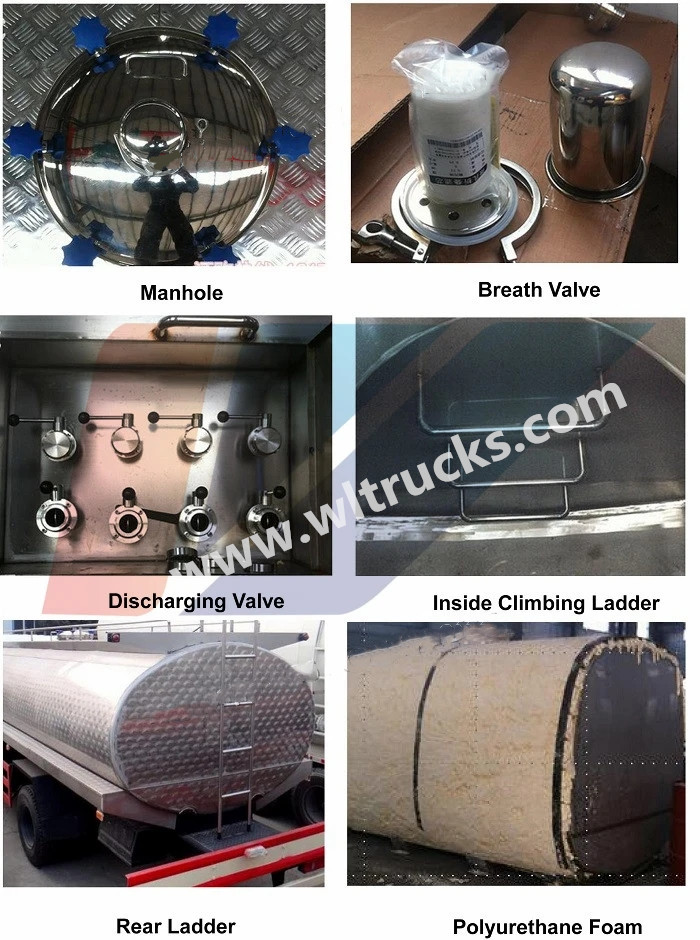 Milk tank truck detailed picture