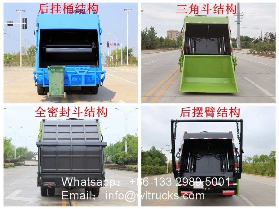 Rear loading device of compactor garbage truck