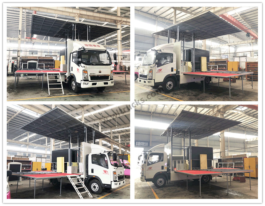 Sinotruk howo mobile small stage truck for roadshow