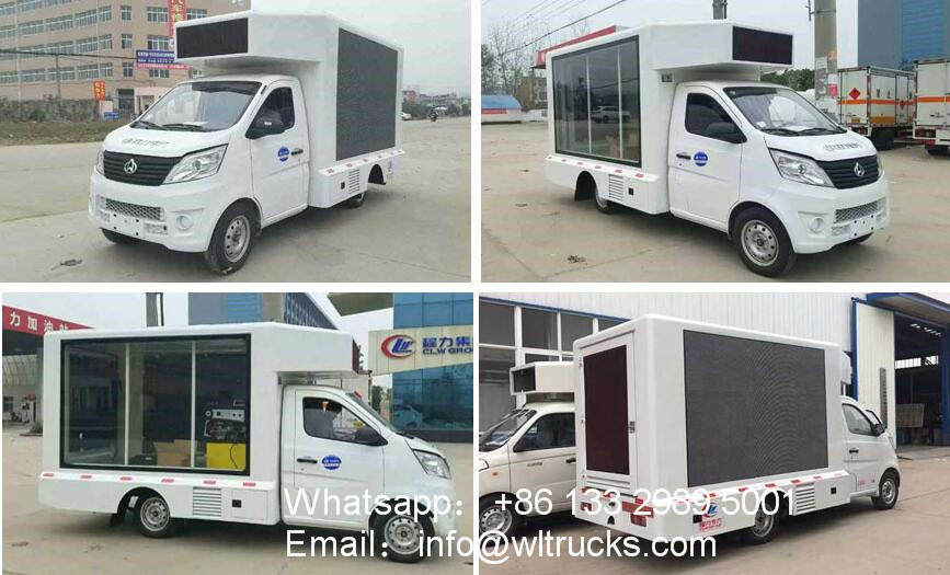 Small Changan mobile led advertising truck