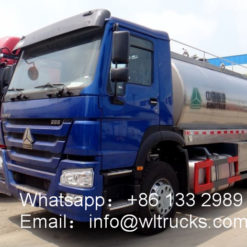 Sinotruk Howo 8m3 to 15m3 Stainless Steel Milk Transportation truck