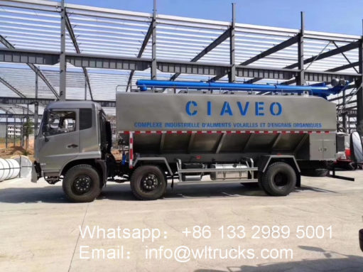 bulk cattle feed transport truck