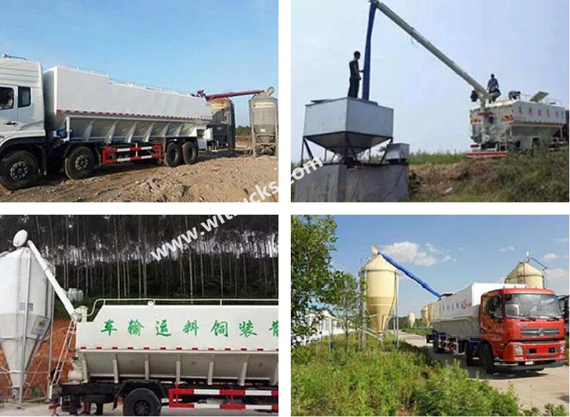 bulk feed truck On-site work display