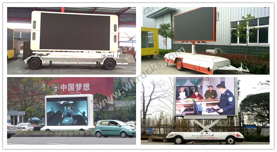 outdoor led display board advertising truck trailer