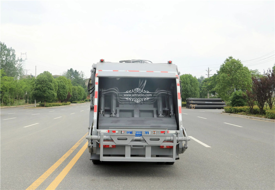 small Rear loading garbage truck