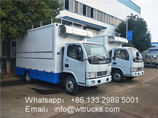 Dongfeng 4.2 meter stainless steel food catering truck