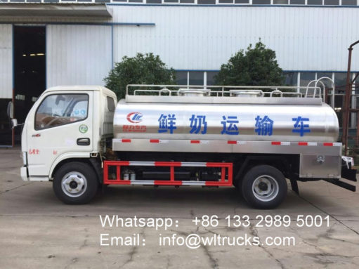 stainless steel milk transport truck