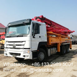 6x4 Sinotruk Howo 35m telescopic boom concrete pump truck