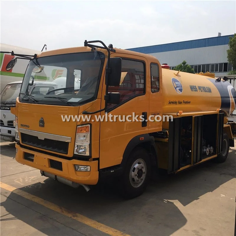 4x2 Howo 6 ton Lpg Gas Bobtail Tanker Truck