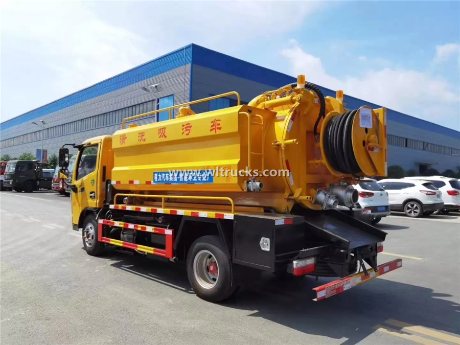 5000 liter Vacuum Sewer jetting truck