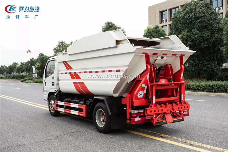 5000L Rear loading compactor garbage truck
