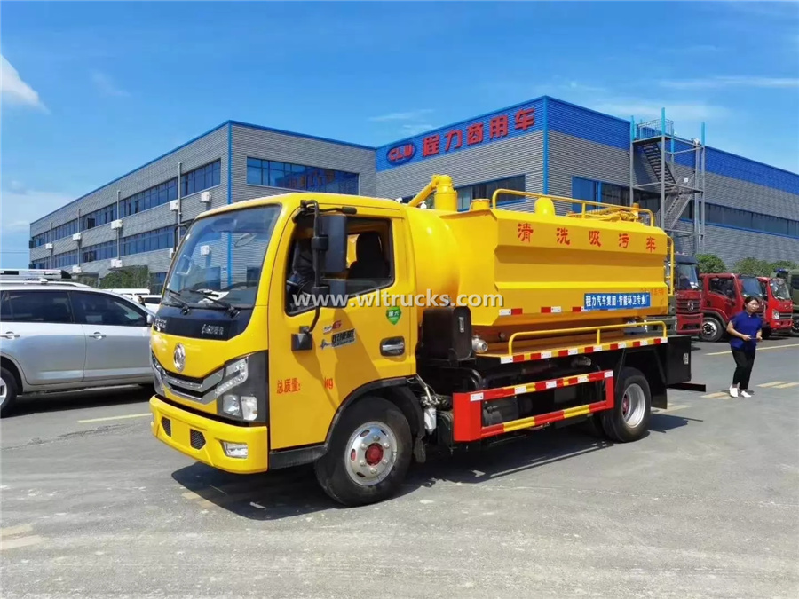 5000L Vacuum Sewer jetting suction truck
